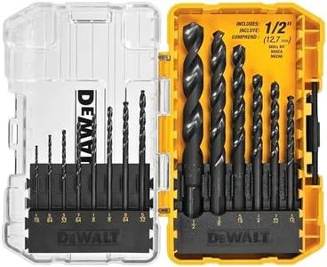 DEWALT Drill Bit Set, 14-Piece, 135 Degree Split Point, For Plastic, Wood and Metal (DWA1184)