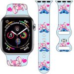 Cartoon Band for Apple Watch 38mm/40mm/41mm/42mm/44mm/45mm, Bands for Apple Watch SE Series 8 7 6 5 4 3, Silicone iWatch Band for Women Kids Men