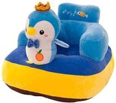 AVS Cute Penguin Design Baby Sofa Seat Plush Cushion and Chair for Baby and Kids Birthday Gift (Blue)