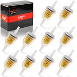 1PZ KHX-F01 Premium 1/4" and 5/16" inch Universal Fuel Filter Barbed Clear for Kohler John Deere Toro Honda (Pack of 10)