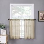 Tollpiz Sheer Tier Curtain Linen Te