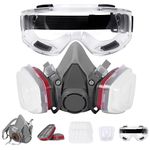 Reusable Respirator Half Face Mask, Gas Cover Organic Vapor Mask and Filters: Painting, Against Dust,Woodworking, Construction, Sanding, Spraying, DIY etc