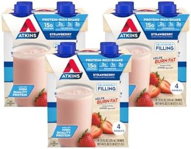 Atkins Strawberry Protein-Rich Shake, Gluten Free, Keto-Friendly, 12 Count