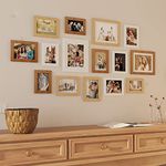 Art Street - Colourful Photo Frame Memories Set Of 15 Individual Picture Frame - Mix Color (3Pc-8X10,8Pc-5x7, 4Pc-4X6 Inch)