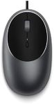 Satechi Aluminum C1 USB-C Wired Mouse – Optical Computer Mouse – for M2/ M1 MacBook Pro/Air, M2/ M1 iPad Pro/Air, M2 Mac Mini, iMac M1 (Space Gray)