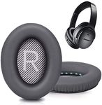 Premium Replacement Ear Pads for Bose QC35 & QC35ii Headphones Made by GEVO- Comfortable Adaptive Memory Foam and Extra Durable - Fits QuietComfort 35 & 35ii / SoundLink 1&2 AE（Over-Ear (Dark Grey)