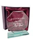 ukgiftstoreonline Large Jade Glass Personalised 15cm Trophy Any Engraving or Occasion