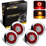 Partsam 4" Inch Round Led Trailer T