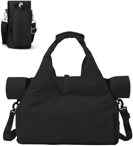 FULONEEI Yoga Mat Bag, Sport yoga Gym Bag for women, Lightweight yoga mat bag carrier with Yoga Strap, Carryall Yoga Tote Bag (Black)