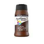 Daler-Rowney System3 Acrylic Paint, Plastic Pot, 16.91oz - 500 ml, Burnt Umber