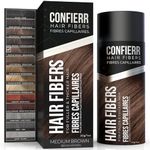 CONFIERR Hair Fibers for Men & Women (30 Grams, Medium Brown) - Fill In Fine or Thinning Hair, Instantly Thicker, Fuller Looking Hair