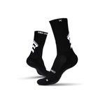 Beldon Traxpro Anti-Slip Calf Legth Sports Socks with Grip Technology | Grip Socks For Football, Running, Basketball, Badminton | Breathable and Comfortable (IN, Alpha, Free Size, Black)