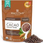 Navitas Organics Cacao Sweet Nibs 8oz. Bag, 56 Servings — Organic, Non-GMO, Gluten-Free