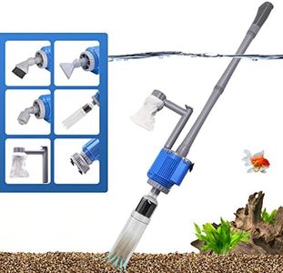 boxtech Upgraded Electric Aquarium Cleaner, 12V DC/28W Auto Fish Tank Gravel Cleaning kit 6 in 1 Change Water and Wash Sand Filter for Aquarium 10-200 Gallon