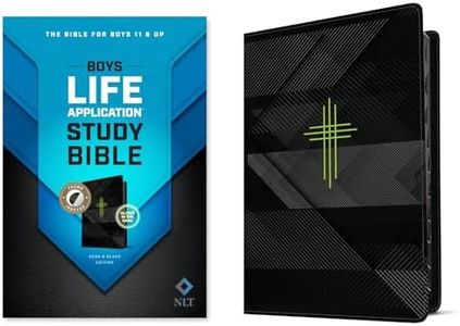 NLT Boys Life Application Study Bible, TuTone (LeatherLike, Neon/Black, Indexed)