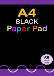 A4 Black Paper Pad: Drawing Book For Children, 110 Pages, 90gsm, Sketchbook For kids, Art, Craft, Fun Activities, etc. - Purple