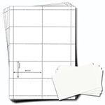 OfficeGear Perforated Printable Name Badges ID Insert Cards Refills (250 Pack) 90x54mm or 9cm x 5.4cm - White A4 150 GSM - 25 Sheets 250 Cards for Conference Name Badge Holders