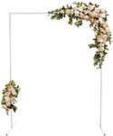 SpringUp Wedding Arches for Ceremony,Wedding Arch Backdrop Stand, Square Metal Balloon Arch Stand Garden Arbor Frame for Wedding Birthday Party(White 1.5x2 Meters)