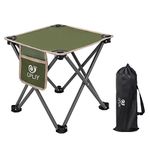 OPLIY Camping Stool, Folding Samll Chair Portable Camp Stool for Camping Fishing Hiking Gardening and Beach, Camping Seat with Carry Bag (Green, L 13.5")