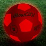 Light Up-Soccer Ball Size 5|Glow in The Dark|Official Size and Weight|Uses 2 Hi-Bright LED Lights|Perfect for A Night Match in The Dark or Kickball League-Spare Batteries Included