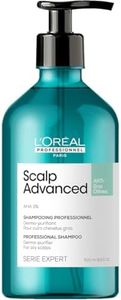 L'Oreal Professionnel Clarifying Shampoo, For Oily Greasy Hair, Purifies from Sweat, Residue, Scalp Treatment, Relief, Serie Expert, 500 ML