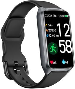 Amzhero Fitness tracker 25+ modelli sportivi, 14 giorni di standby, 24/7 frequenza cardiaca, SpO2, pressione sanguigna, contapassi, 5ATM impermeabile, orologio smartwatch per donna/uomo, Android/iOS