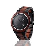 Zeitholz Wooden Watch for Men - Zittau Model, Handcrafted from 100% Natural Sandalwood with Quartz Movement - Lightweight Analog Wood Grain Watch for Him - Adjustable Band Fits Any Wrist