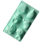 Grizzly 1 Pc Silicone 6 Cavity Baby Cake Mould Chocolate Soap Mould Baking Mould Soap Making Candle Craft (Baby Mould)