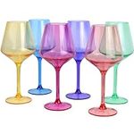 Gyykzz Plastic Colored Wine Glasses