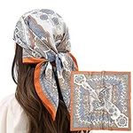 RIIQIICHY Head Scarf for Women Like Silk Scarf Hair Wrap for Sleeping Square Neck Scarf 27.5 x 27.5 inches