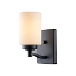 Trans Globe Lighting Modern One Light Wall Sconce in Black Finish