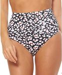 Jessica Simpson Women's Standard Mix & Match Animal Print Swimsuit Separates (Top & Bottom), High Waisted Bottom, Medium