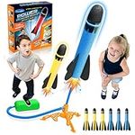 Toys for 3-12 Year Old Boys, CHIMMY Rocket Kit Outdoor Toys for Kids 3-12 Rocket Set Birthday Gifts for Girls Age 3-12 Outside Toys Air Rocket for 3-12 Year Old Girls Fun Toys for Boys Blue