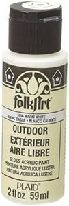 FolkArt Outdoor Acrylic Paint in Assorted Colors (2 Ounce), 1656 Warm White