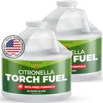 Houswise Tiki Torch Fuel (2 x 1 Gallon) - Citronella Oil for Tiki Torches for Outside, Lantern Liquid Paraffin Lamp Oil Fuel, Scented Lamp Outside Citronella Torches Outdoor Paraffin