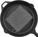 8"x6" 316L Stainless Steel Cast Iron Cleaner for Cleaning Cast Iron Pan Pre-Seasoned Pan Dutch Ovens Waffle Iron Pans Grill Skillet