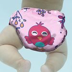 POLKA TOTS Reusable & Washable Swim Diaper, Leak proof & Adjustable Swimsuit Costume for Toddlers Baby Kids (Bird, 12-24 Months)