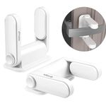 KidDough Baby Proofing Door Handle Safety Locks- Pack Of 2, Protection From Lever Locks In Rooms, Kitchen, Balcony And More, Pull Lever Type Handle Proofing Locks, Baby Safety Products, White