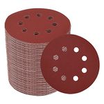 100 Pieces 5 Inch 8 Holes Sandpaper Set, VIBRATITE 400 Grits Dustless Hook and Loop Sanding Disc for Random Orbital Sander Paper, Wood Furniture Finishing, Metal Grinding