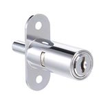 uxcell Push Plunger Lock, 3/4-inch Diameter 40mm Long Cylinder, Keyed Alike