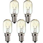 15W E14 Screw Salt Lamp Bulbs 230V, Scentsy Warmer Bulb Small Edison Screw SES Warm White 2700K, E14 Sewing Machine Light Bulb, Pygmy Fridge Bulb 15W E14 T20 Tubular Bulb (5-Pack)