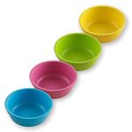 RE-PLAY Made in USA 4pk 12 oz. Bowls | Sky Blue, Bright Pink, Yellow, Lime Green | Eco Friendly Heavyweight Recycled Milk Jugs & Polypropylene -Virtually Indestructible | BPA Free | Easter+