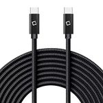 cellet Type C to Type C Data Charging Cable, 4ft (1.2m) long Reversible USB Type-C Charge & Data Sync Cable for Samsung Galaxy S8/S8 Plus, Nintendo Switch, Google Chromebook Pixel, Nexus 6P Black