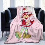 Strawberry Shortcake & Custard Air Conditioning Blanket Quilt Blanket Bed Sofa Movie Travel Anti-Wrinkle, Anti-Allergic 80"X60"