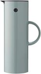 Stelton EM77 Vacuum Jug 1L – Danish Design Thermos in ABS Plastic with Glass Insert, Magnetic Easy-Pour Lid & Screw Top – Insulated Carafe for Hot and Cold Drinks, Dusty Green