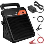 20 Miles Solar Electric Fence Charger – 0.4J Output, 10200V Peak, 24/7 Uninterrupted Protection, 14-Day Backup Power Without Sunlight, Rechargeable Energizer for Livestock & Predators
