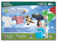 Laundry Detergent Strips up to 160 Loads - Earth Friendly Laundry Soap Spring Scent Ultra Concentrated Liquidless Laundry Detergent Sheets -USolve by Canada Green® For all your laundry needs. 80 Count