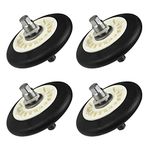 WE12M39 (4 Pack) Clothes Dryer Drum Support Roller Compatible With ge Roller for Dryer, Replaces WE01X10384 WE01X10385 WE01X10386 3029206 AP5793315 PS8756654, Figures 7 is Fit Models