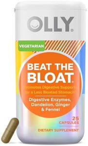 OLLY Beat The Bloat Capsules, Belly Bloat Relief for Gas and Water Retention, Digestive Enzymes, Vegetarian, Supplement for Women - 25 Count