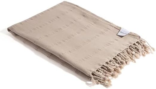 InfuseZen Stonewashed Turkish Bath & Beach Towel –100% Organic Turkish Cotton - Soft, Lightweight, Absorbent - Quick Dry, Sand Free - Swim, Pool, Shower, Travel - Peshtemal, Hammam Spa Towel - Beige